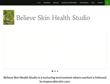 Tablet Screenshot of believeskinhealthstudio.com